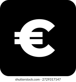 Euro symbol icon vector on white background