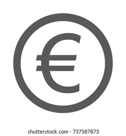 Euro symbol icon. Vector simple illustration of euro symbol icon isolated on white