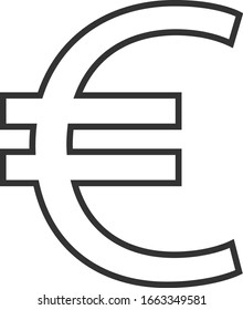 Euro symbol linear icon. Vector icon from the business collection.