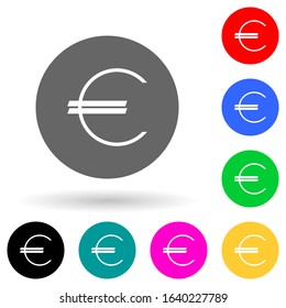 euro symbol multi color style icon. Simple glyph, flat vector of finance icons for ui and ux, website or mobile application