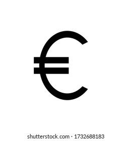 Euro symbol simple minimal perfect regular vector