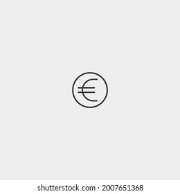 Signo de ilustración de icono del símbolo del euro