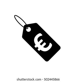 Euro Tag vector icon.