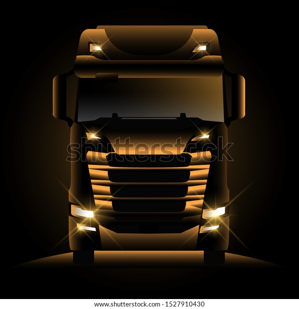 Euro truck\
minimalist dark background vector\
eps10