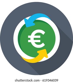 Euro value Vector Icon 
