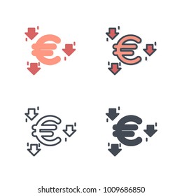 Euro vector icon