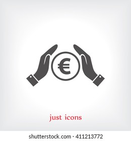 Euro vector icon