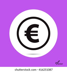 Euro vector icon
