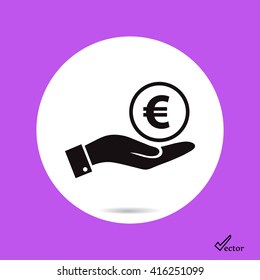 Euro vector icon