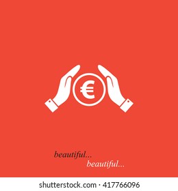 Euro vector icon