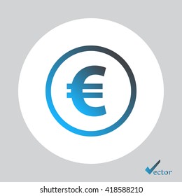 Euro vector icon