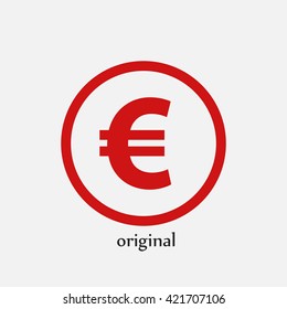 Euro vector icon
