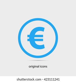 Euro vector icon