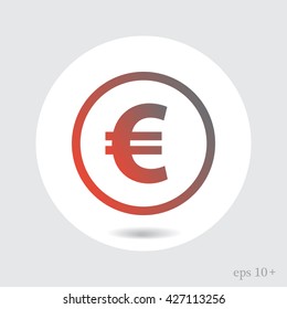 Euro vector icon