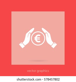 Euro vector icon