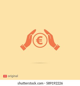 Euro vector icon