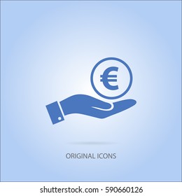 Euro vector icon