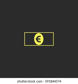 Euro vector  icon.