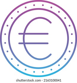 Icono del vector del euro. Se puede usar para imprimir, móviles y aplicaciones web.