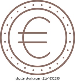 Euro vector icon. Can be used for printing, mobile and web applications.