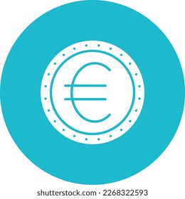 Euro vector icon. Can be used for printing, mobile and web applications.