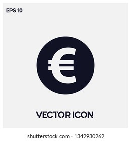 Euro vector icon illustration. Ui/Ux. Premium quality.