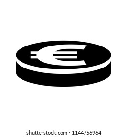 Euro vector icon isolated on white background