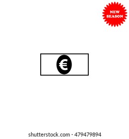 Euro vector icon isolated on white background.