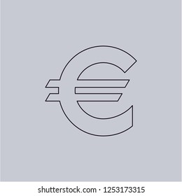 Euro vector icon. Modern, simple, isolated, flat best quality icon for web site designs or mobile apps. Vector illustration.