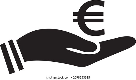 Euro-Vektorsymbol auf weißem Hintergrund...eps