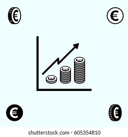 Euro Vector Icon or Pictogram Isolated. Cash Symbol