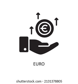 Euro Vector Solid Icon Design illustration. Fintech Symbol on White background EPS 10 File