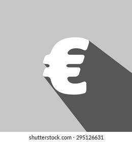 Euro vector web icon, on white background