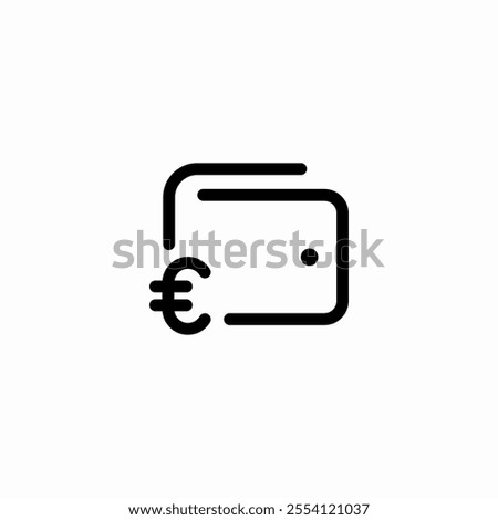 euro wallet icon sign vector