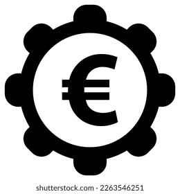Euro and wheel on white