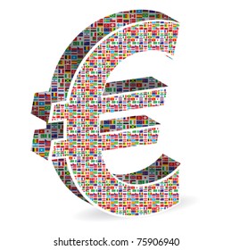 euro with world flags