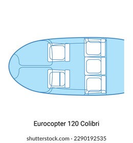 Eurocopter 120 Colibri airplane scheme. Civil Aircraft Guide