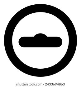 Eurohook euro hook icon in circle round black color vector illustration image solid outline style