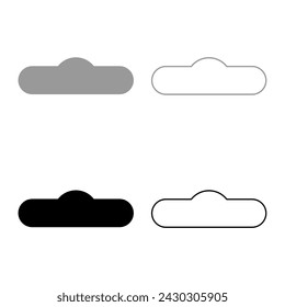 Eurohook euro hook set icon grey black color vector illustration image solid fill outline contour line thin flat style