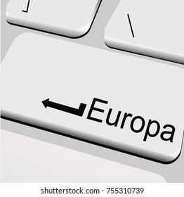EUROPA , BUTTON, KEYBOARD VECTOR