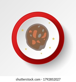 Europa colored button icon. Element of space illustration. Signs and symbols icon can be used for web, logo, mobile app, UI, UX