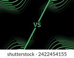 Europa conference league empty football match vector template image for two teams logo. Black background with rounded green lines.