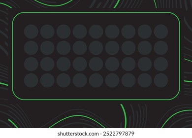 Cópia arquivada em 17 de julho de 2012 "European football conference league empty roster graphic template for trinta six team logos" . Fundo preto de futebol com listras cinza e verde.