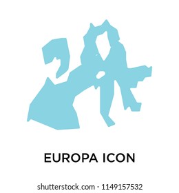 Europa icon vector isolated on white background for your web and mobile app design, Europa logo concept