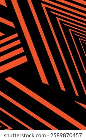 Europa league vector rectangular black background with orange striped lines. European football team tournament wallpaper.