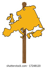 Pancarta de mapa de Europa