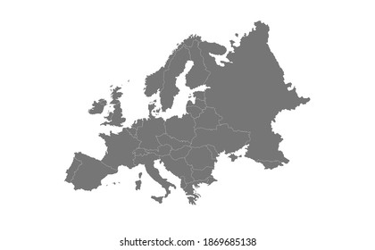 Europa map vector illustration on white