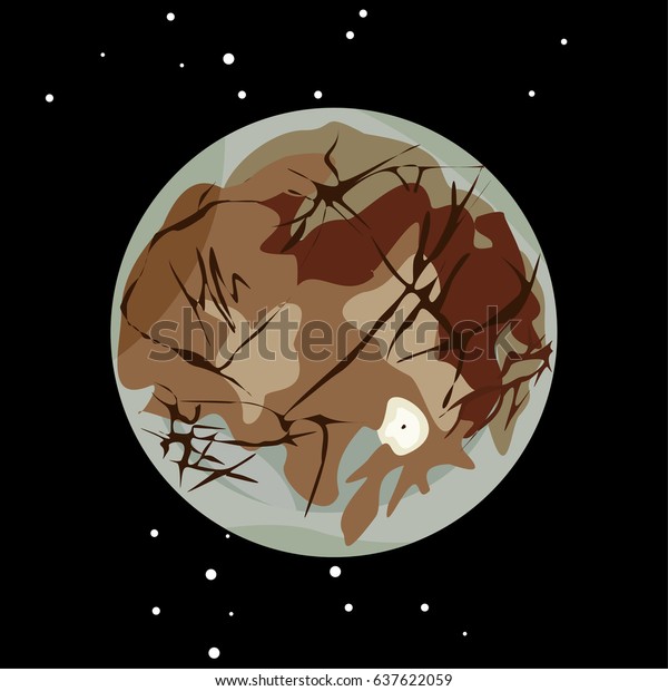 europa moon vector\
illustration
