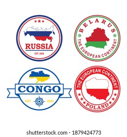 europa national vector , european country logo