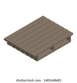 Europallet icon. Isometric of europallet vector icon for web design isolated on white background